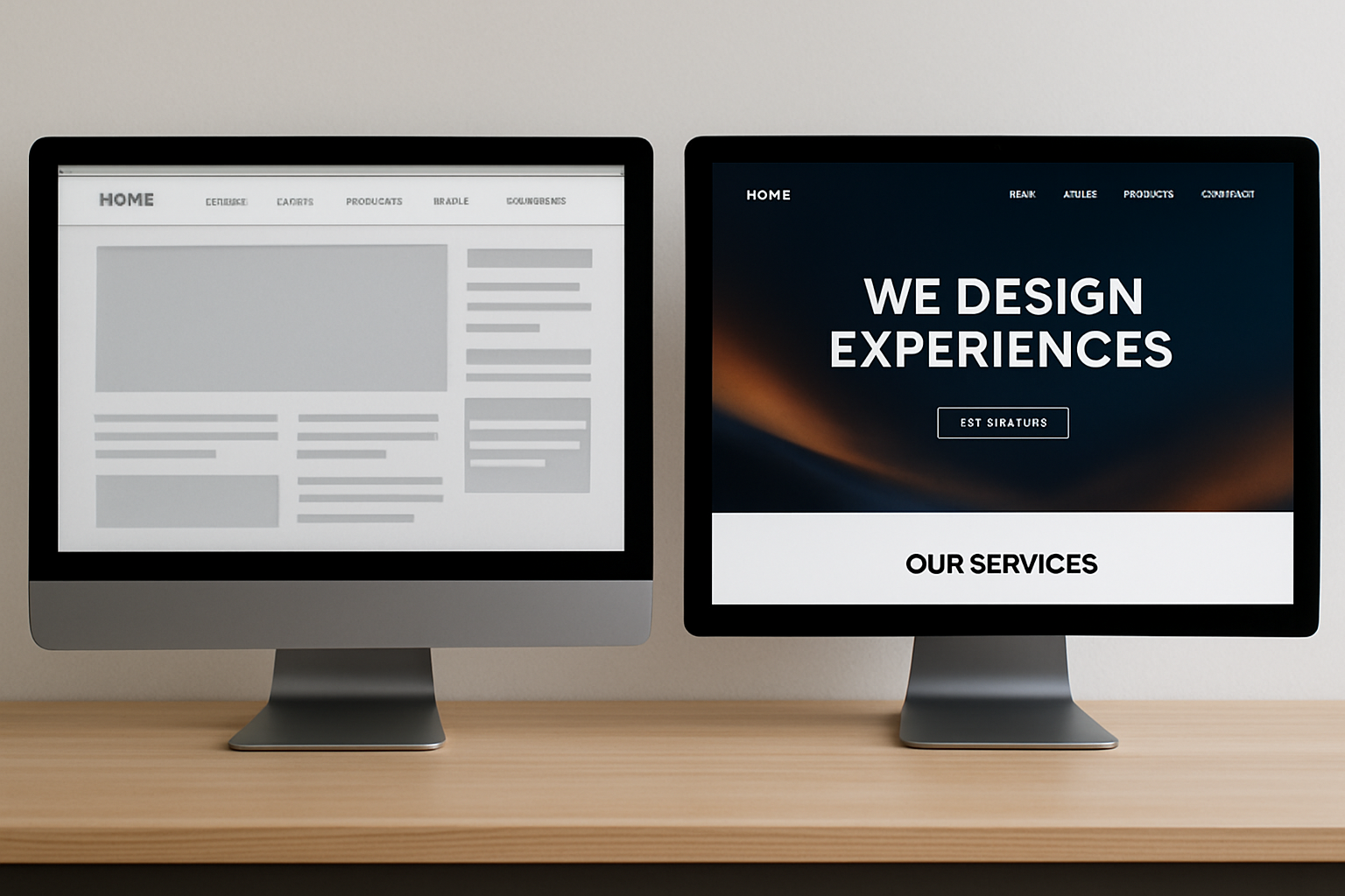 Comparativa entre plantilla genérica y diseño web profesional personalizado