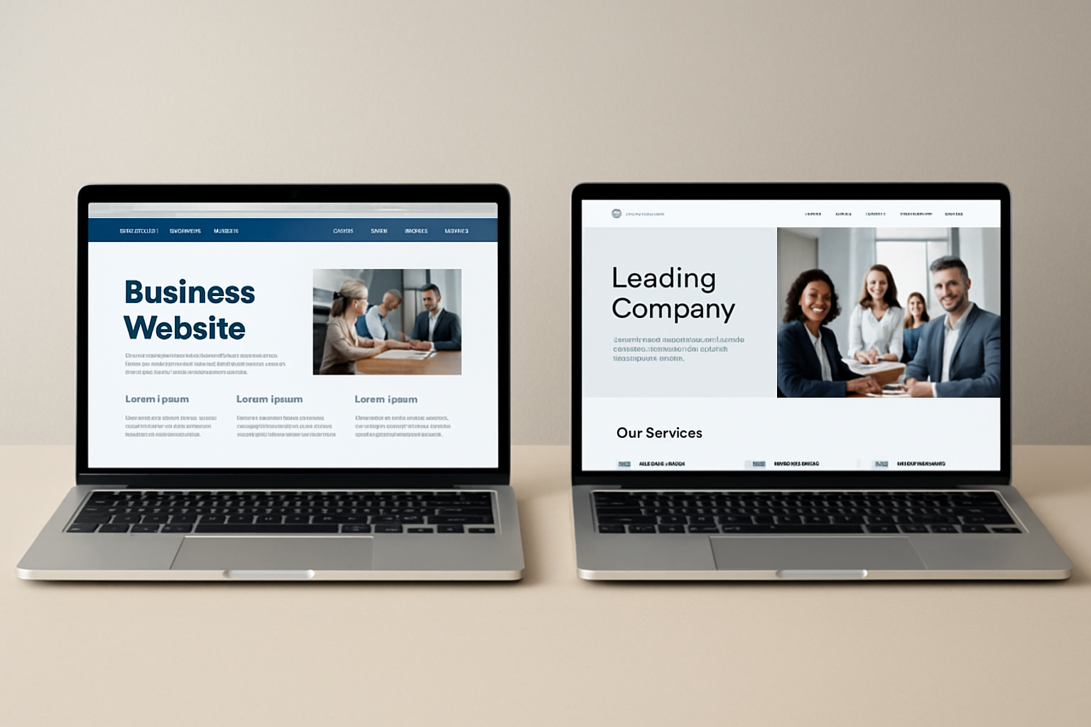 Comparativa entre web empresarial sin estrategia y web corporativa bien planificada