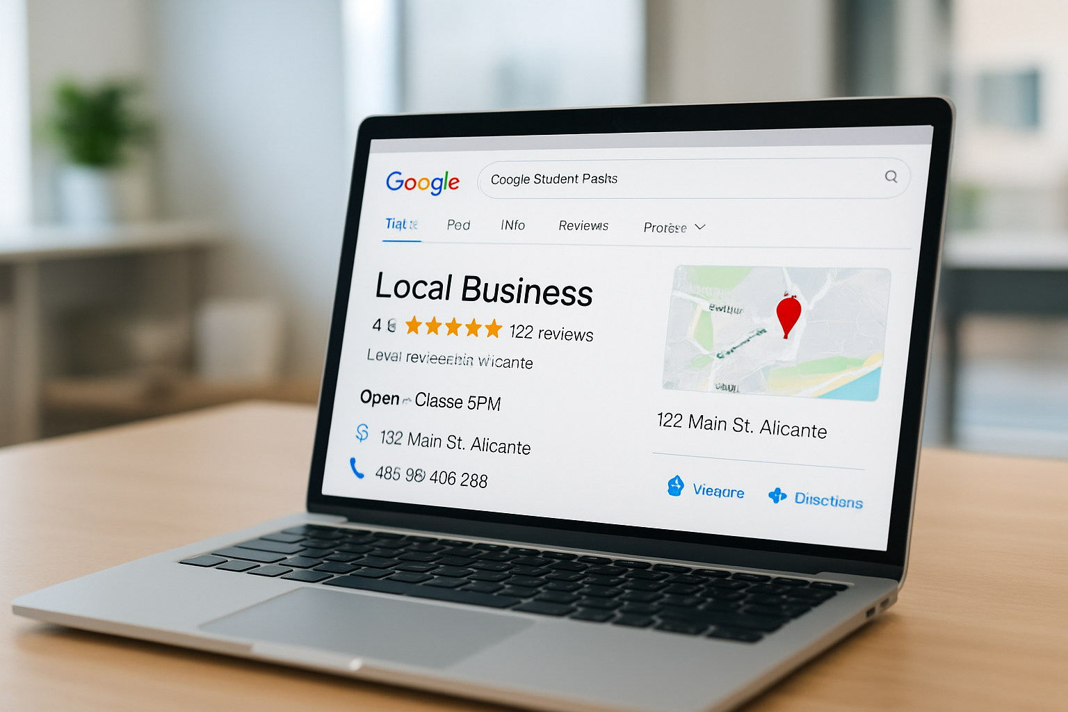Ficha de Google Business Profile optimizada para un negocio local en Alicante